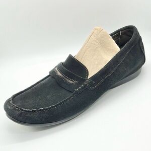Munro American Black Suede leather Moccasins Loafers Slip On Shoes Women’s 10.5